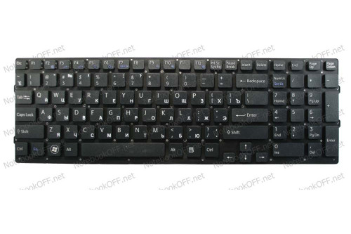 Клавиатура для ноутбука Sony VPC-EB, VPCEB Series (black, без фрейма) фото №1